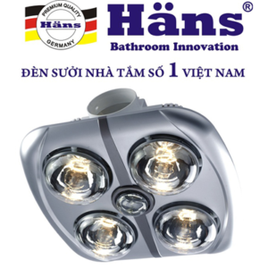 Đèn sưởi nhà tắm Hans 4 bóng âm trần H4B.