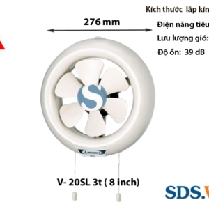 Quạt thông gió Mitsubishi V-20SL3T (8-inch)